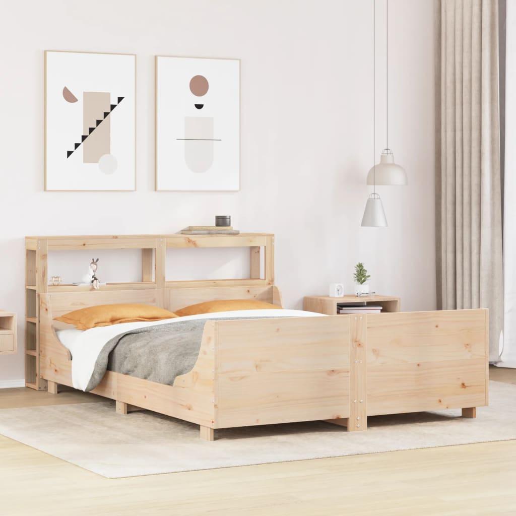 Sengeramme uden madras 150x200 cm massivt fyrretræ