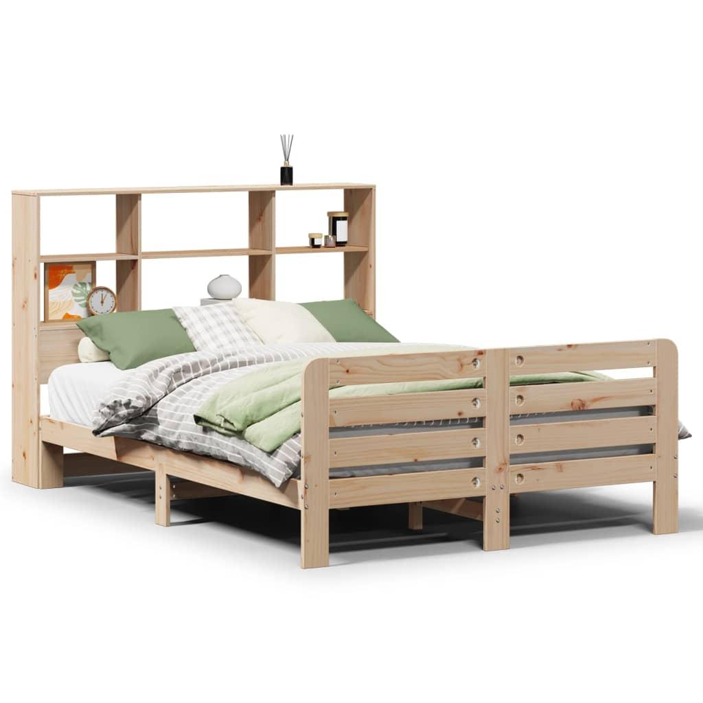 Sengeramme uden madras 140x190 cm massivt fyrretræ