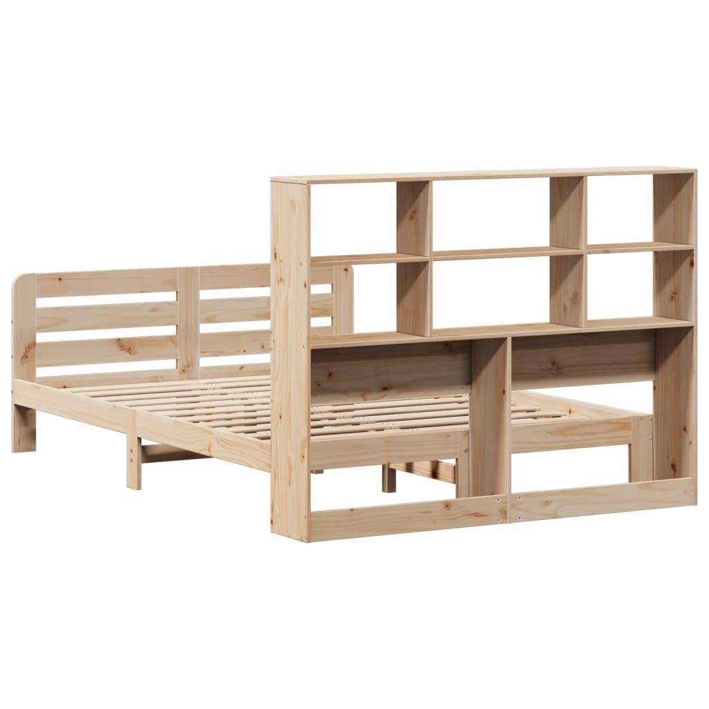 Sengeramme uden madras 140x190 cm massivt fyrretræ