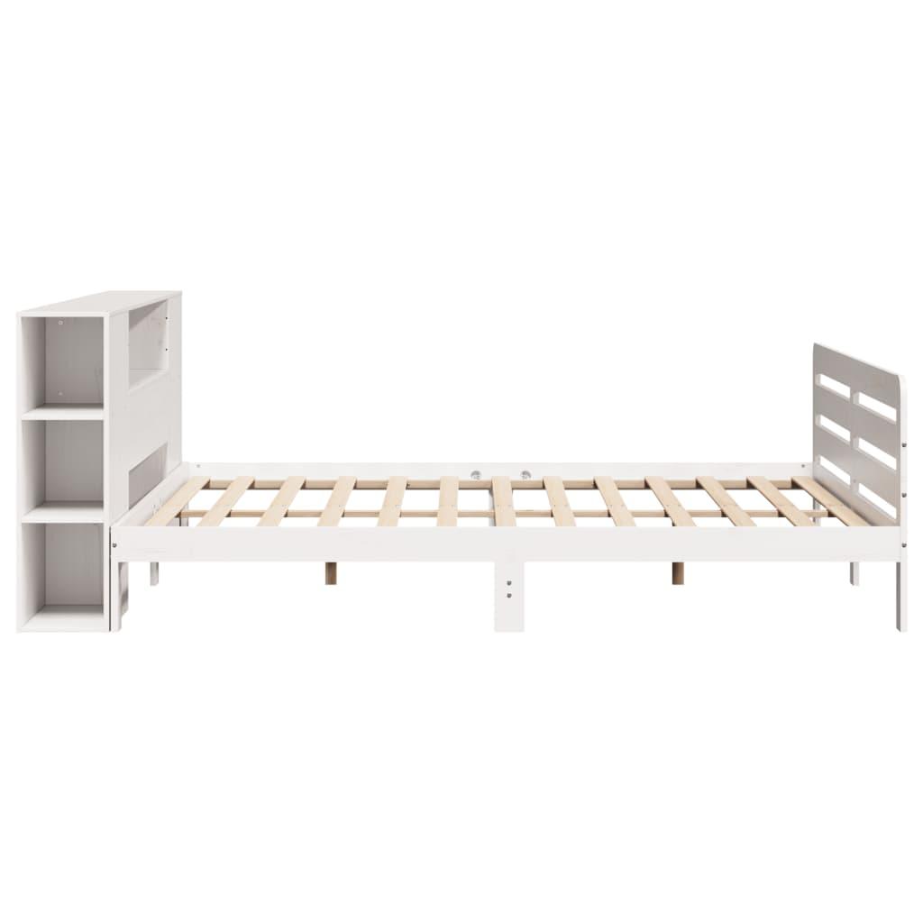 Sengeramme uden madras 180x200 cm massivt fyrretræ hvid