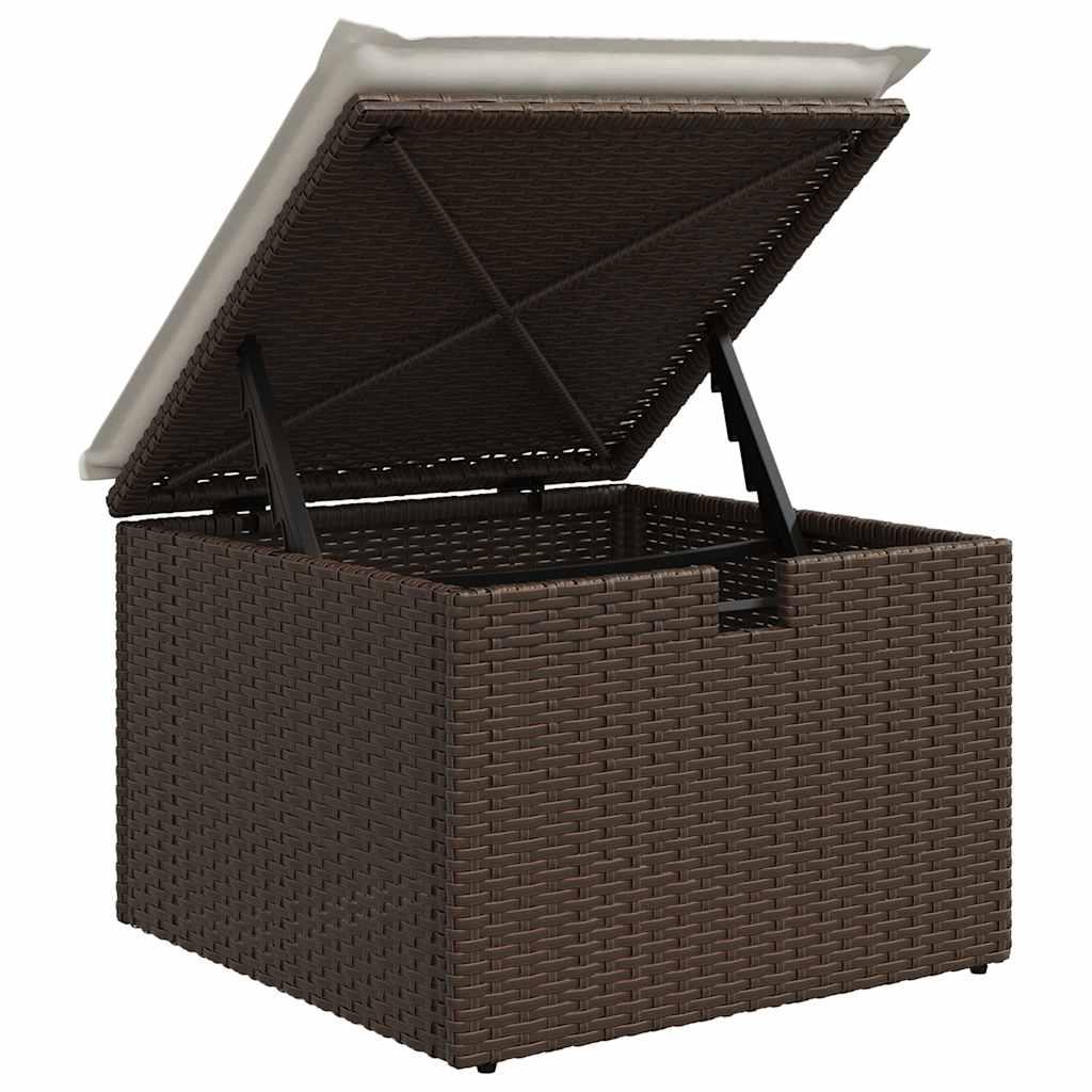 Sofasæt til haven 6 dele med hynder polyrattan brun