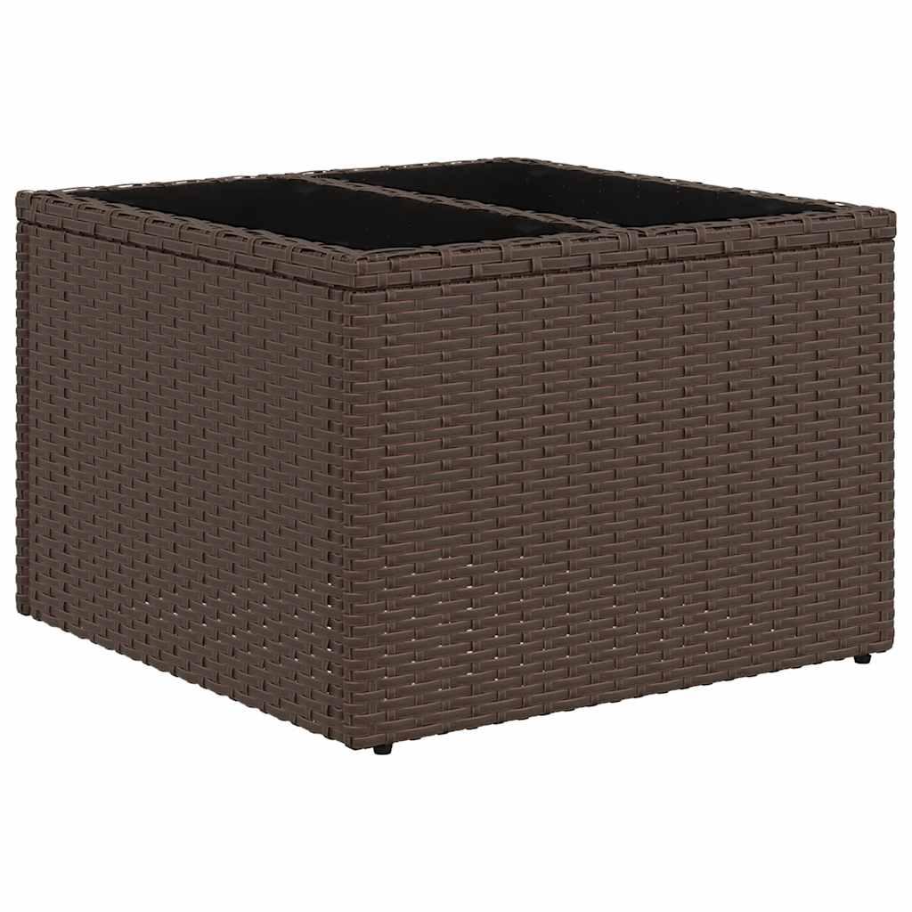 Sofasæt til haven 7 dele med hynder polyrattan brun