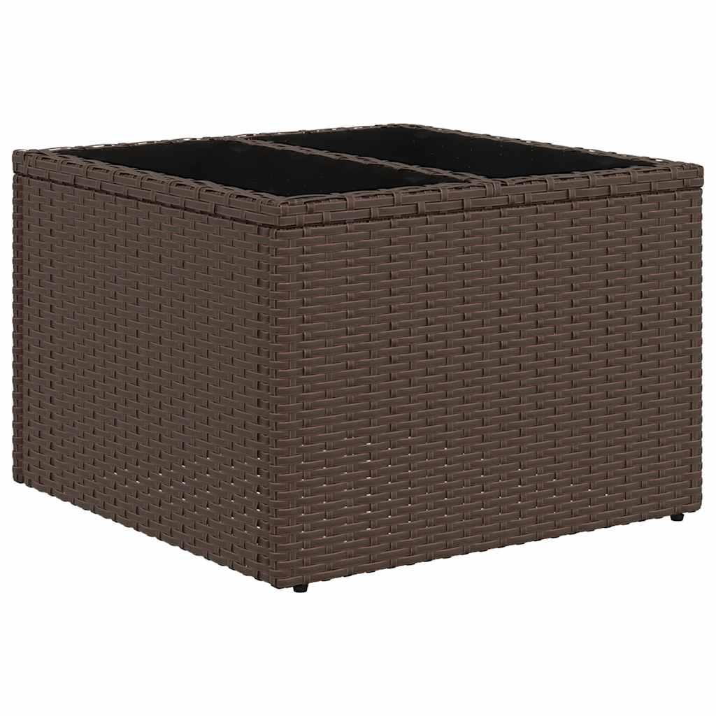 Sofasæt til haven 9 dele med hynder polyrattan brun