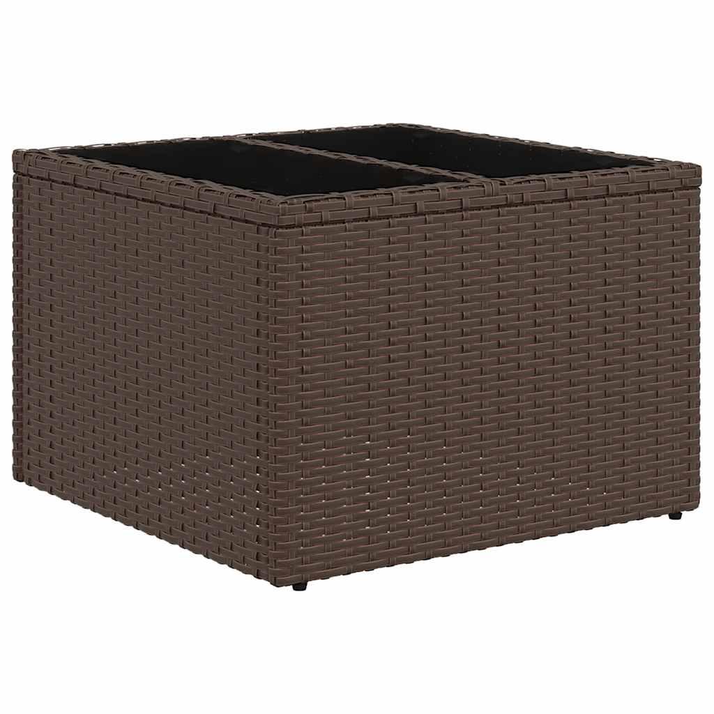 Sofasæt til haven 6 dele med hynder polyrattan brun