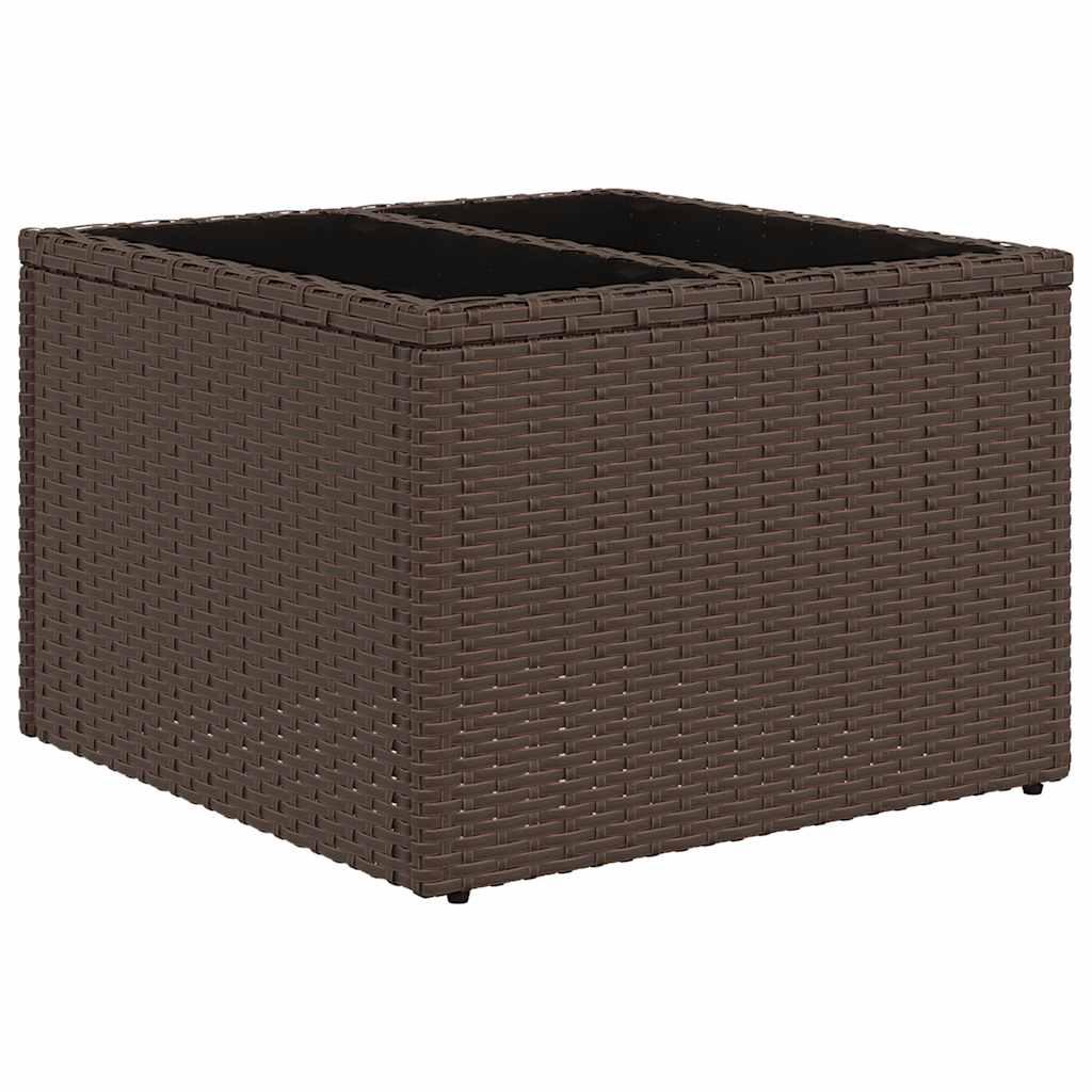 Sofasæt til haven 7 dele med hynder polyrattan brun