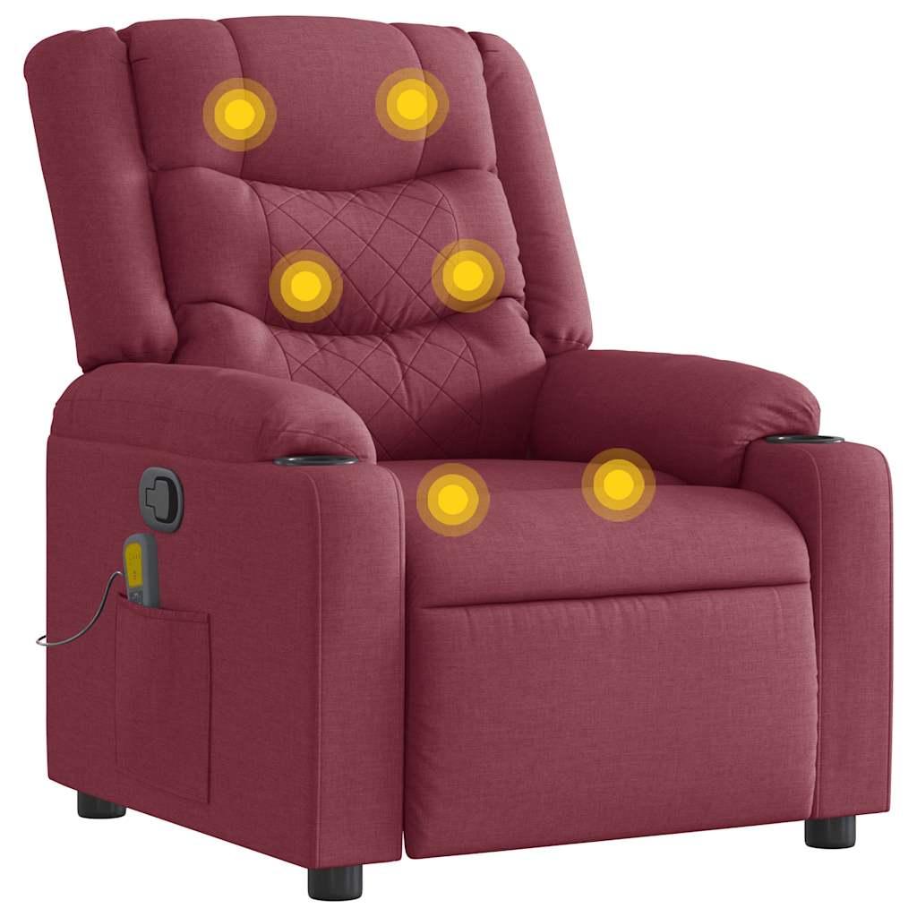Massagestol stof vinrød