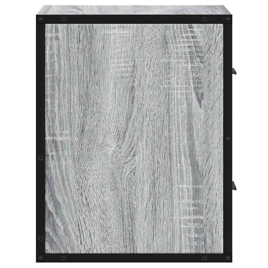 Væghængte sengeborde 2 stk. 40x31x39,5 cm grå sonoma-eg