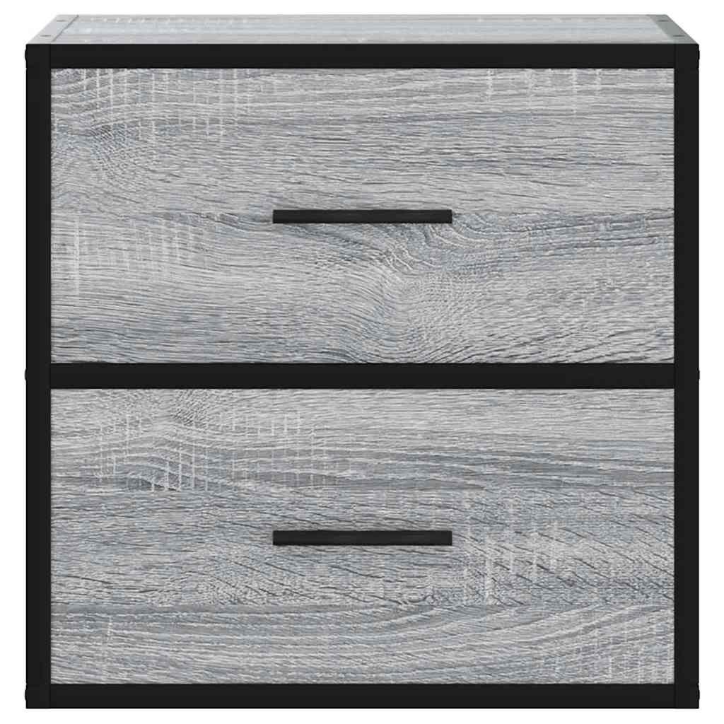 Væghængt sengebord 40x31x39,5 cm grå sonoma-eg