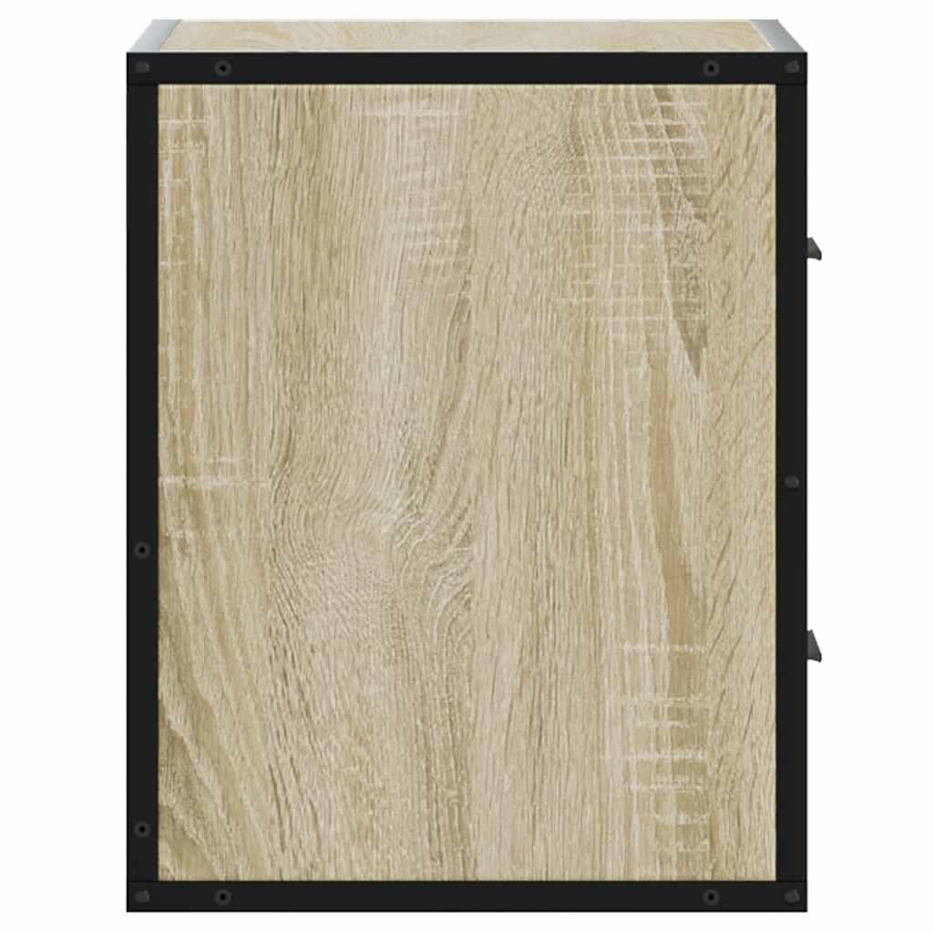 Væghængt sengebord 40x31x39,5 cm sonoma-eg