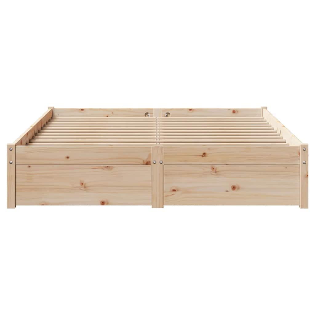 Sengeramme uden madras 140x190 cm massivt fyrretræ