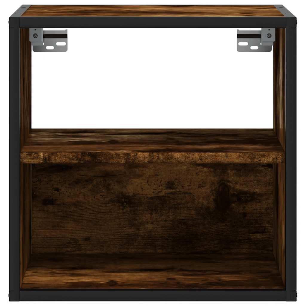 Væghængte sengeborde 2 stk. 40x31x39,5 cm røget egetræsfarve