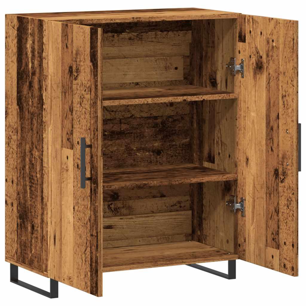 Skænk 69,5x34x90 cm konstrueret træ antikt trælook