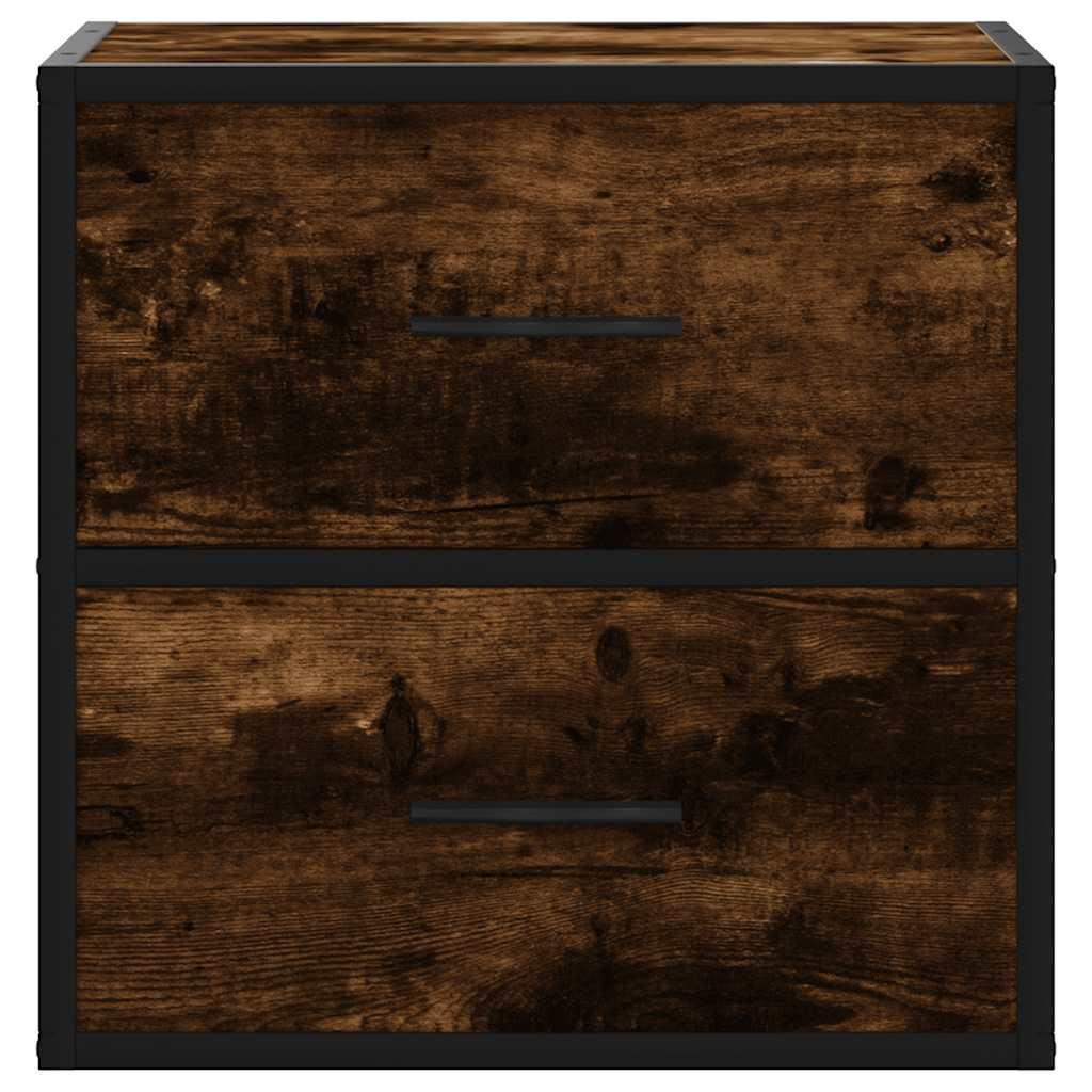 Væghængt sengebord 40x31x39,5 cm røget egetræsfarve