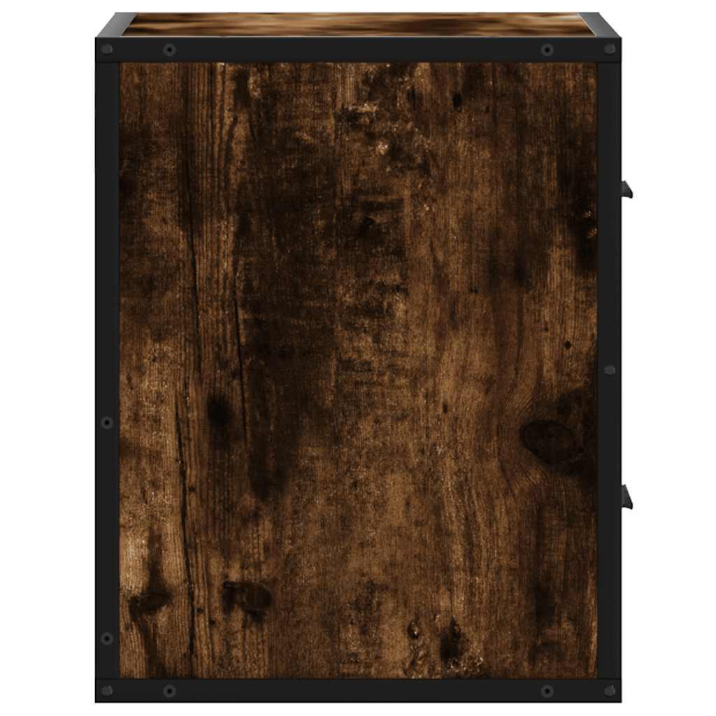 Væghængt sengebord 40x31x39,5 cm røget egetræsfarve