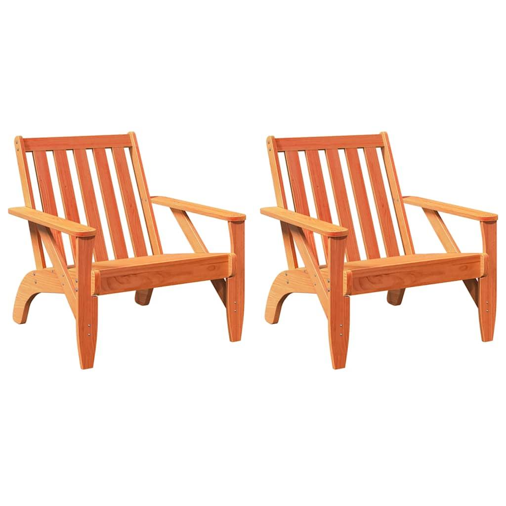 Adirondack-havestole 2 stk. 75x77x77 cm massivt fyrretræ