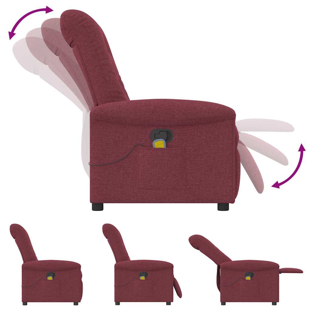 Massagestol stof vinrød