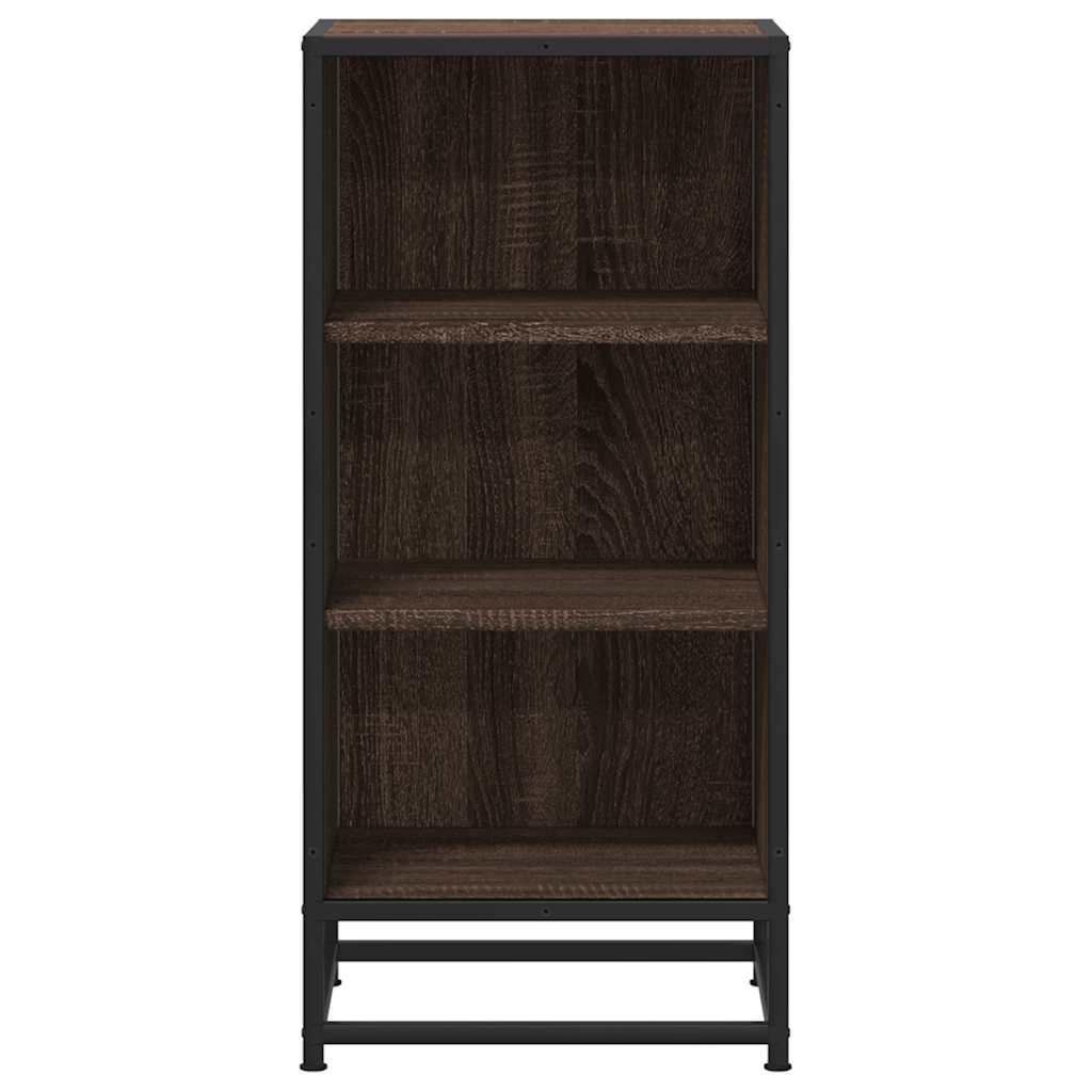 Skab 35,5x35x76 cm konstrueret træ og metal brun egetræsfarve