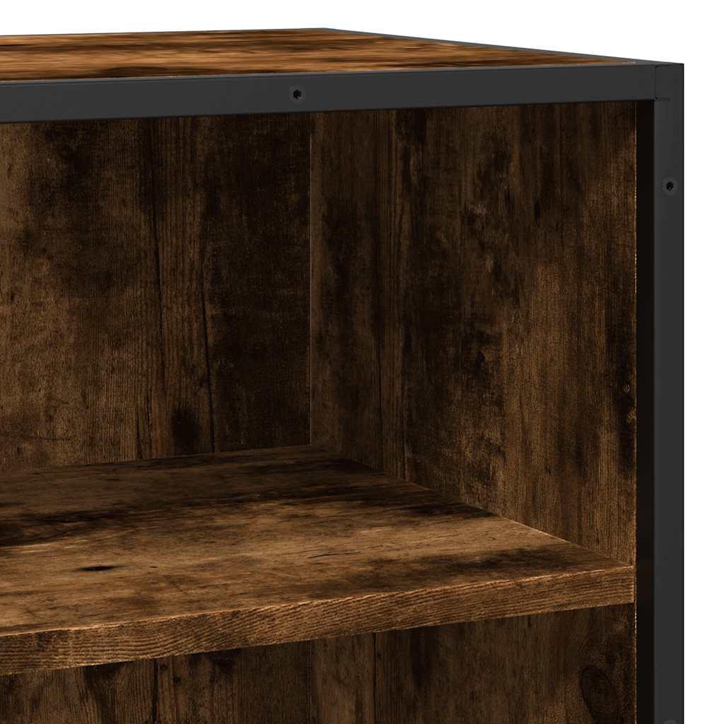 Skab 35,5x35x76 cm konstrueret træ og metal røget egetræsfarve