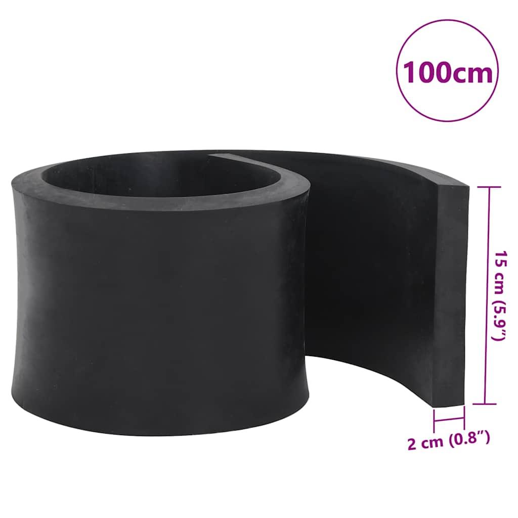 Gummikant til sneplov 100x15x2 cm sort