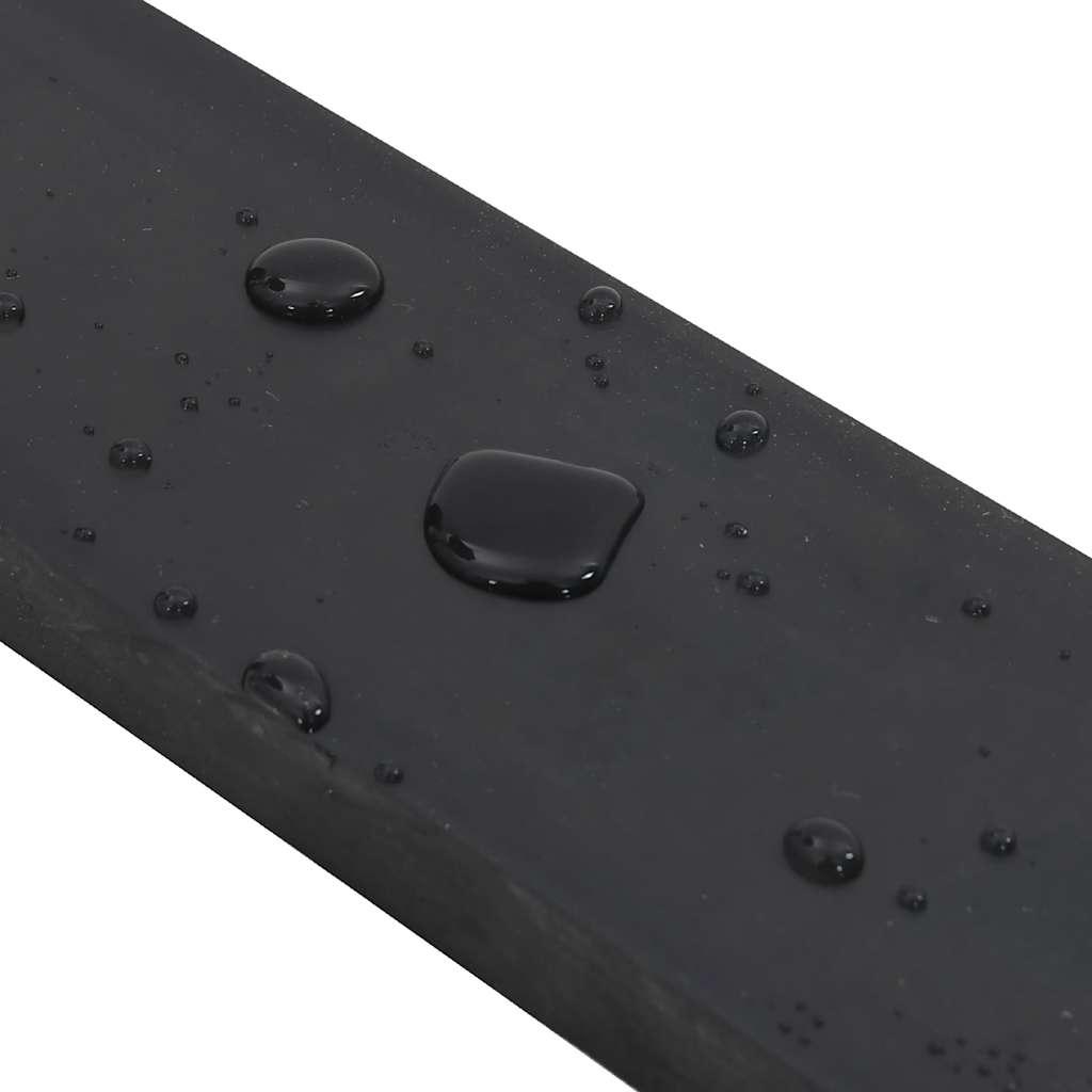 Gummikant til sneplov 200x8x2 cm sort