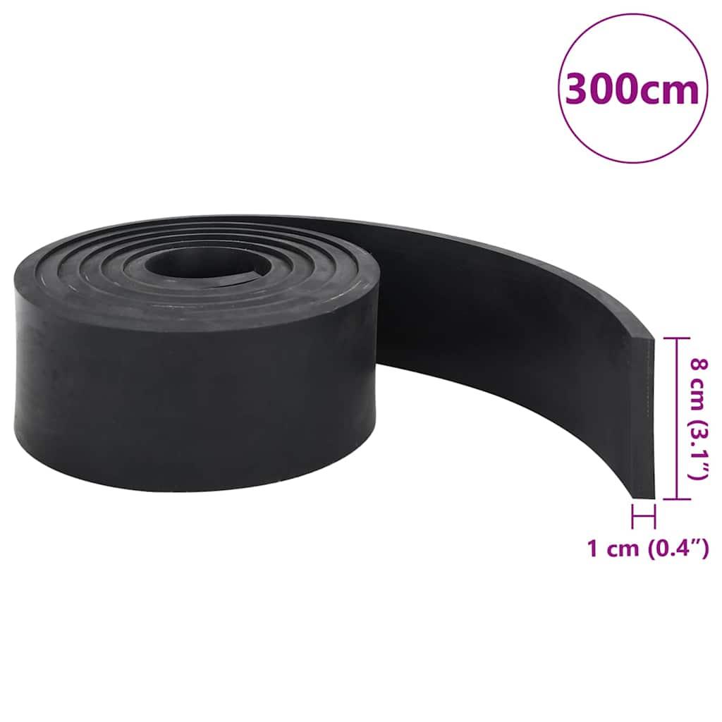 Gummikant til sneplov 300x8x1 cm sort