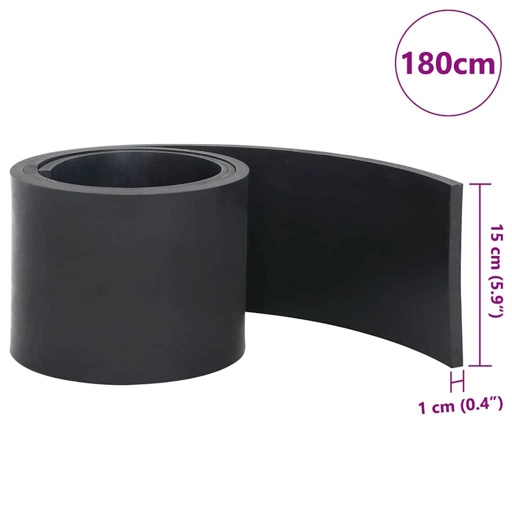 Gummikant til sneplov 180x15x1 cm sort