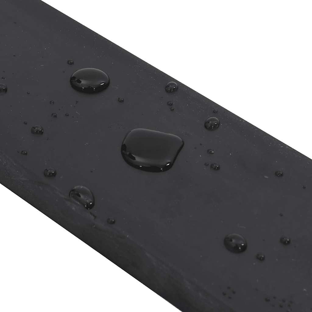 Gummikant til sneplov 250x10x2 cm sort
