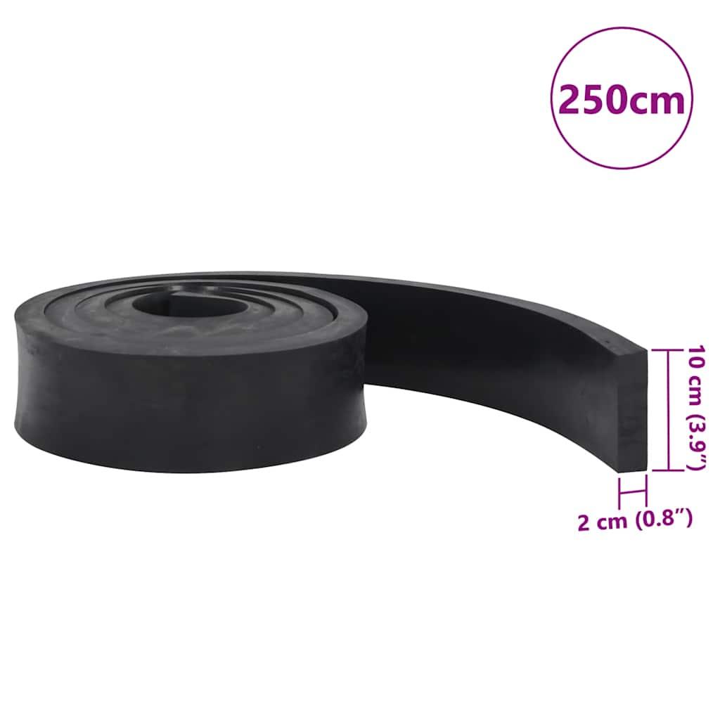 Gummikant til sneplov 250x10x2 cm sort