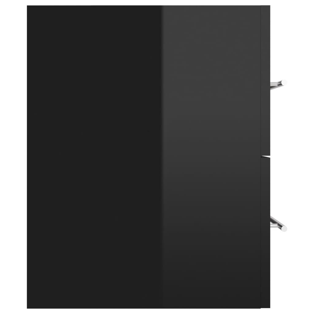 Vaskeskab 90x38,5x48 cm spånplade sort højglans