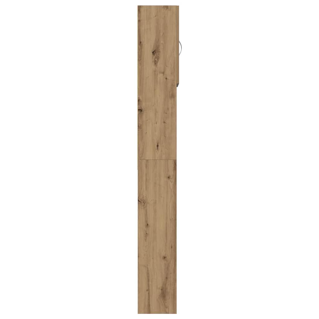 Vaskemaskineskab 64x24x190 cm konstrueret træ kunsteg