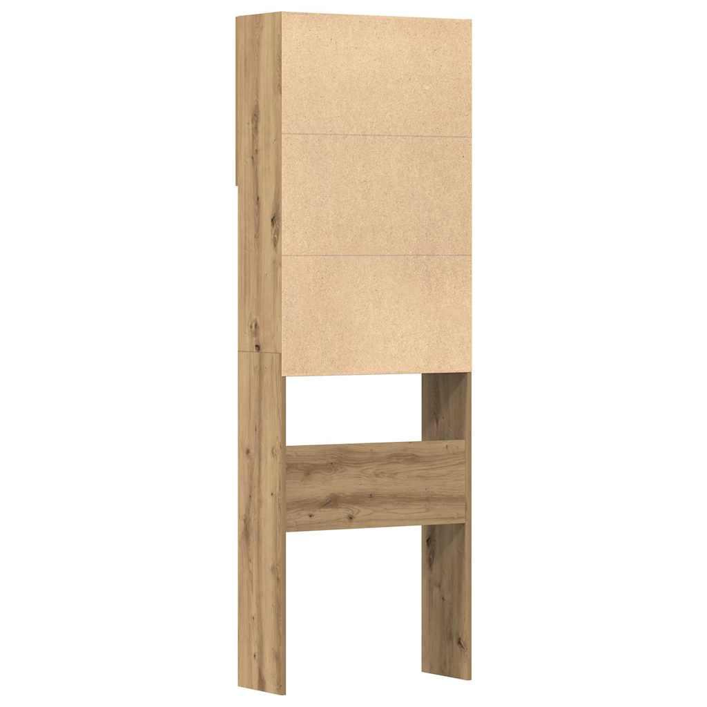 Vaskemaskineskab 64x24x190 cm konstrueret træ kunsteg