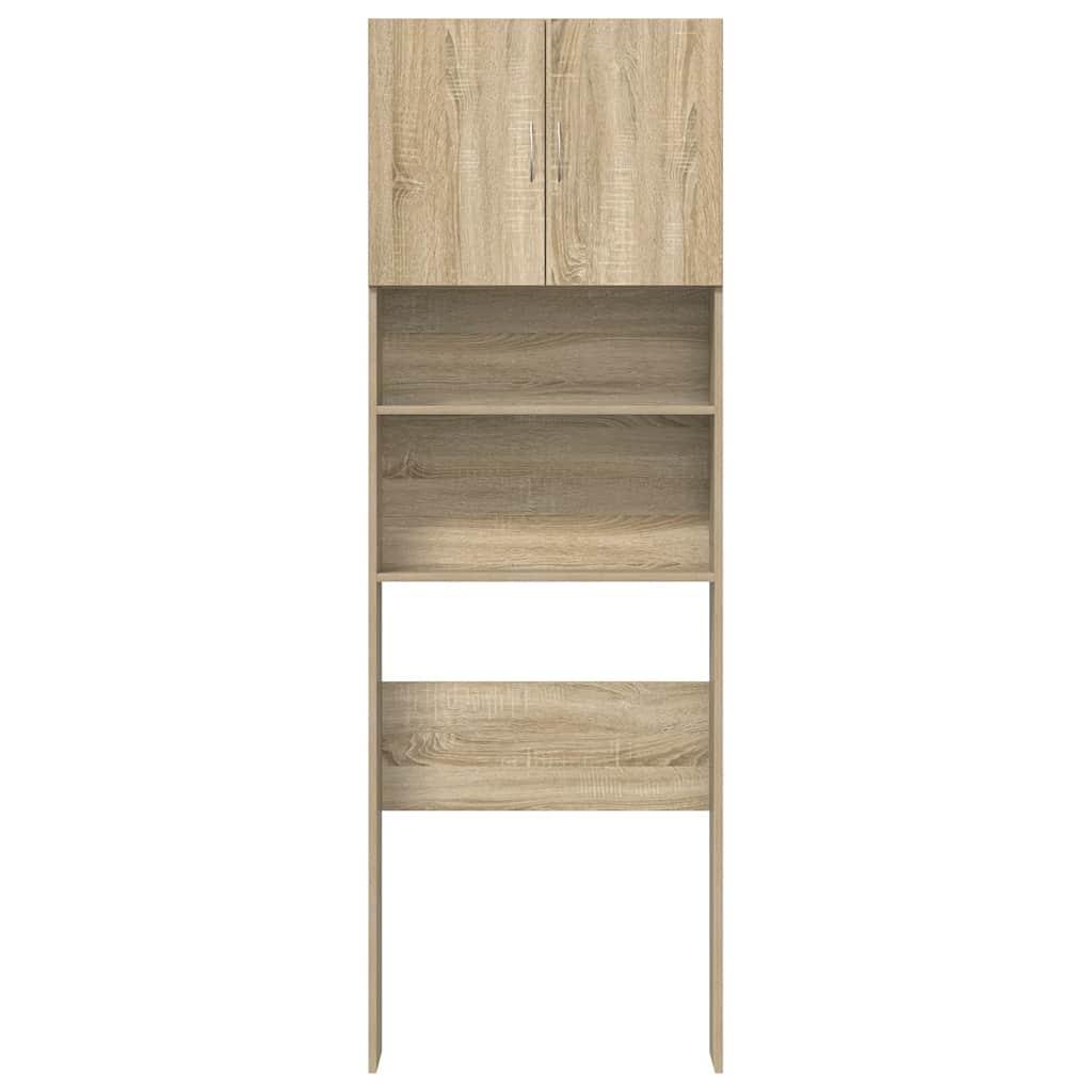 Vaskemaskineskab 64x24x190 cm konstrueret træ sonoma-eg