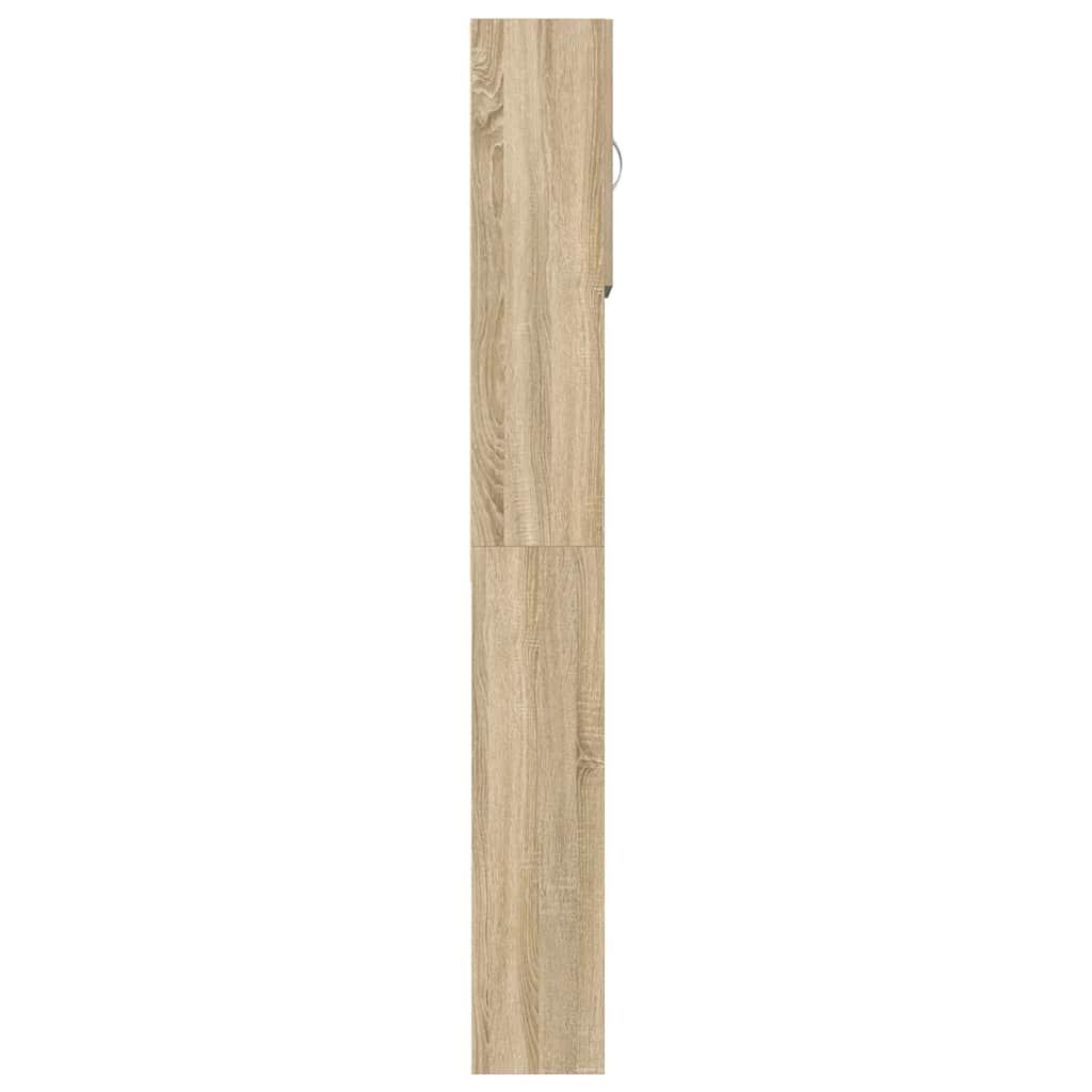 Vaskemaskineskab 64x24x190 cm konstrueret træ sonoma-eg