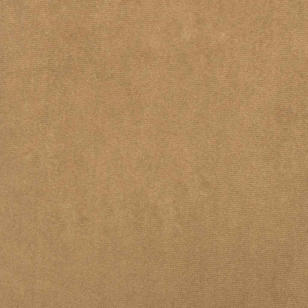 Lænestol med fodskammel fløjl brun