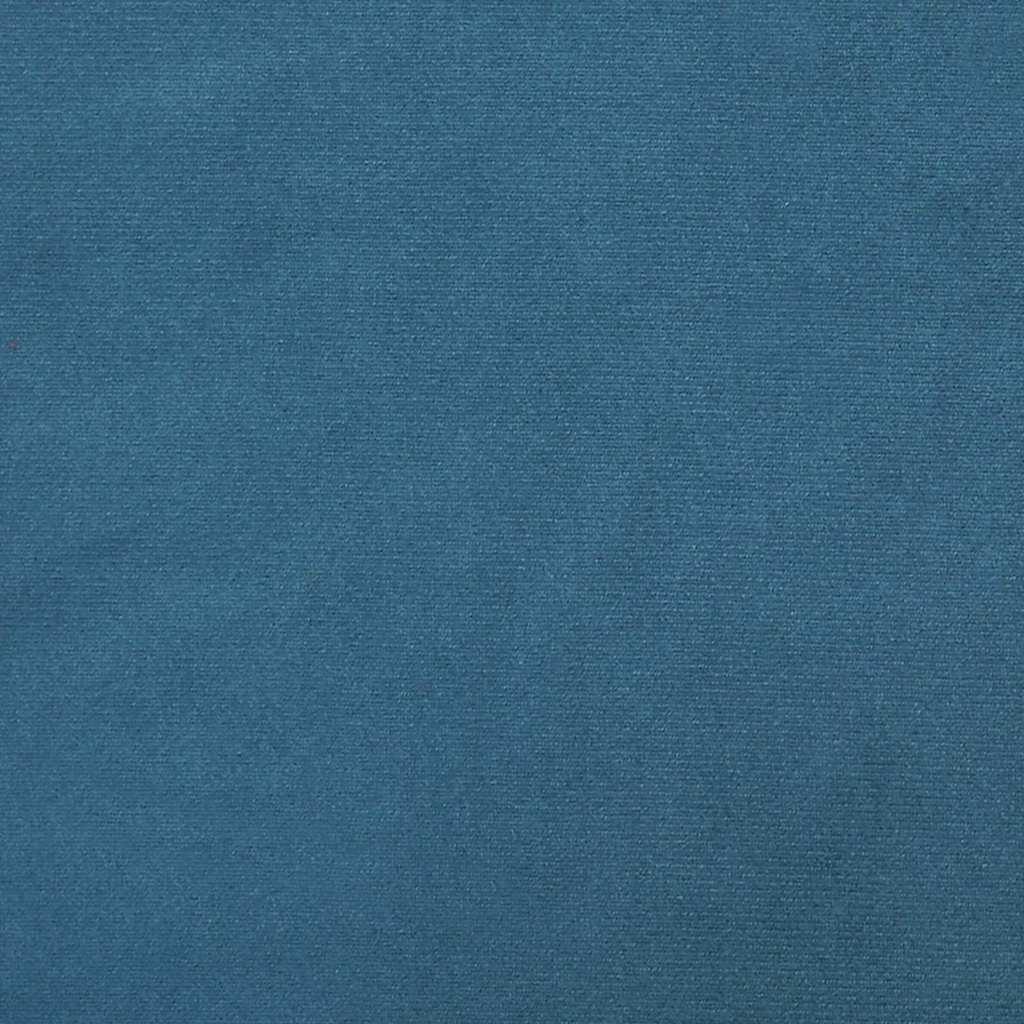 Lænestol med fodskammel fløjl blå