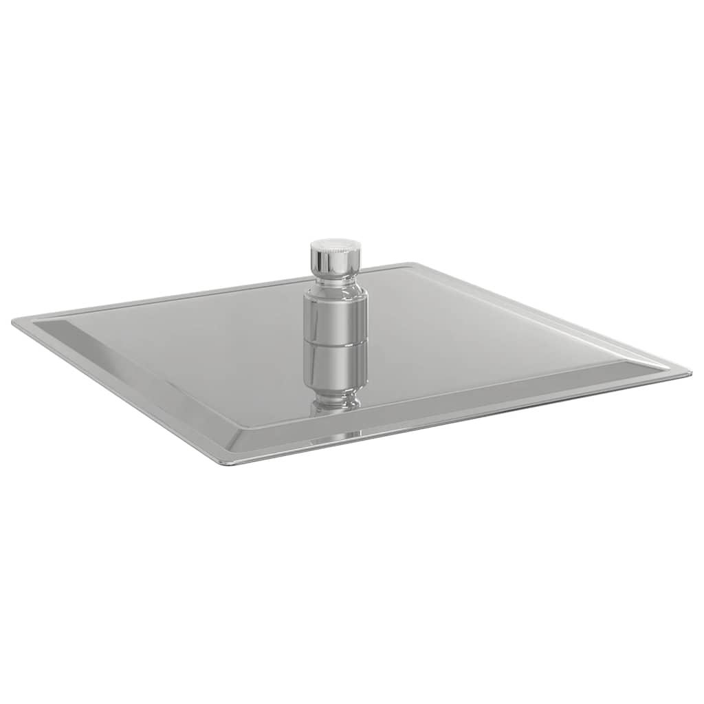 Regnbrusehoved 20x20 cm firkantet rustfrit stål 304