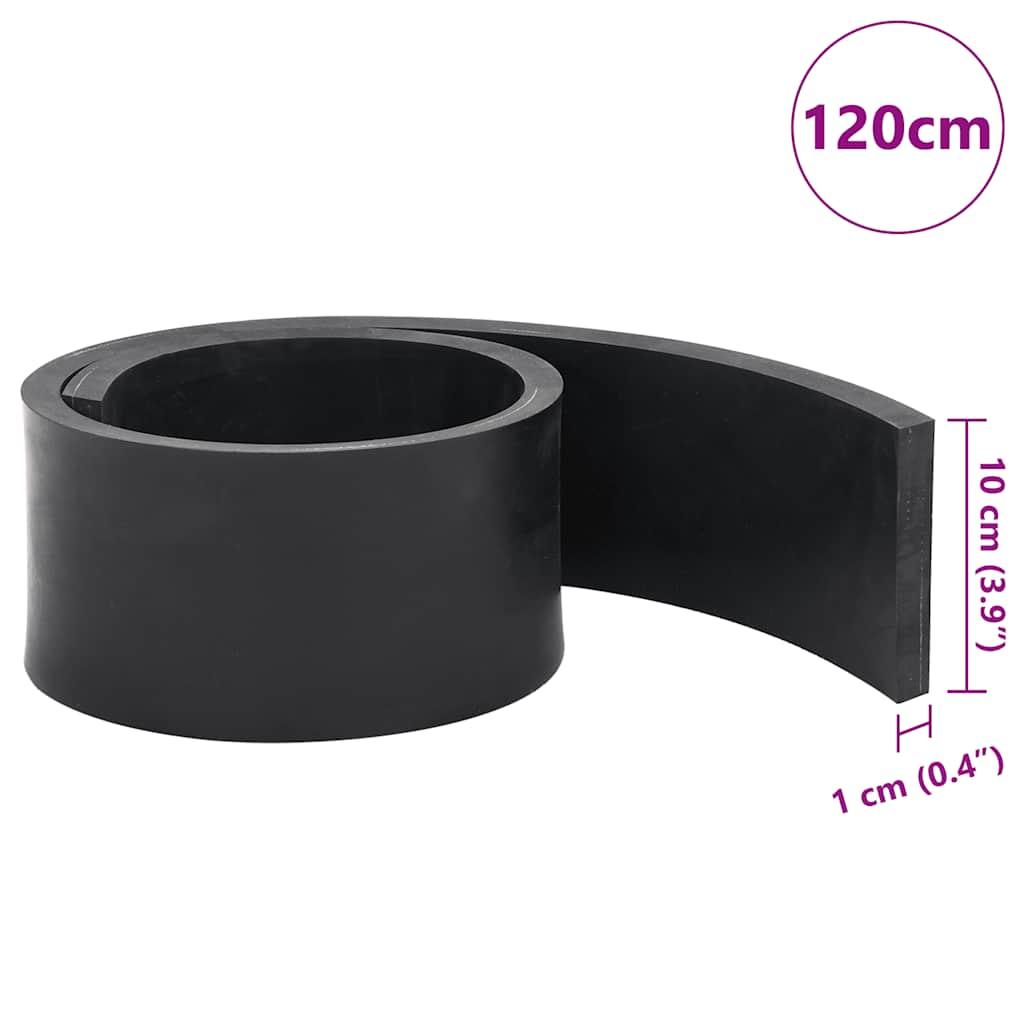 Gummikant til sneplov 120x10x1 cm sort