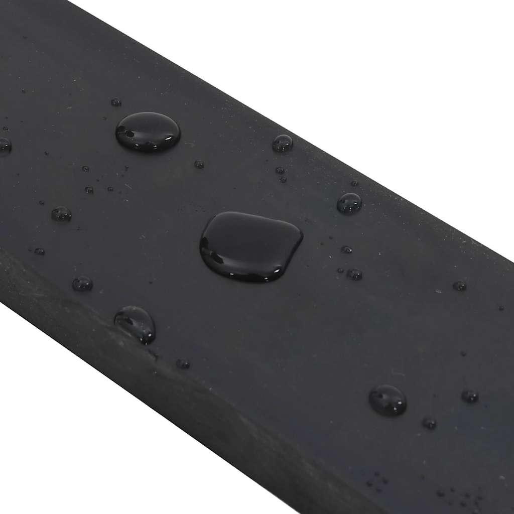 Gummikant til sneplov 100x10x2 cm sort
