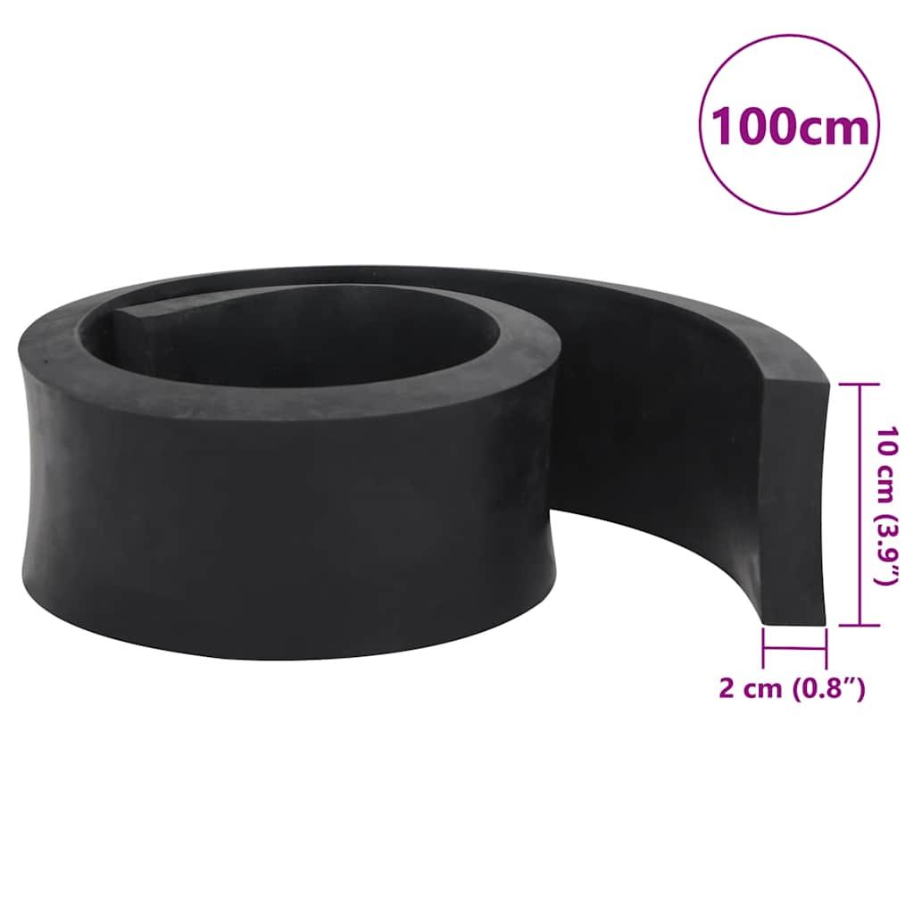 Gummikant til sneplov 100x10x2 cm sort