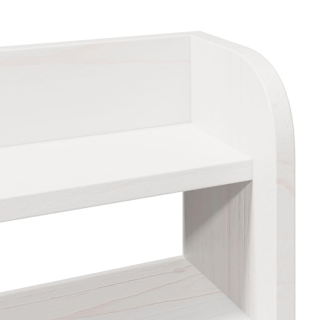 Sengeramme uden madras 200x200 cm massivt fyrretræ hvid