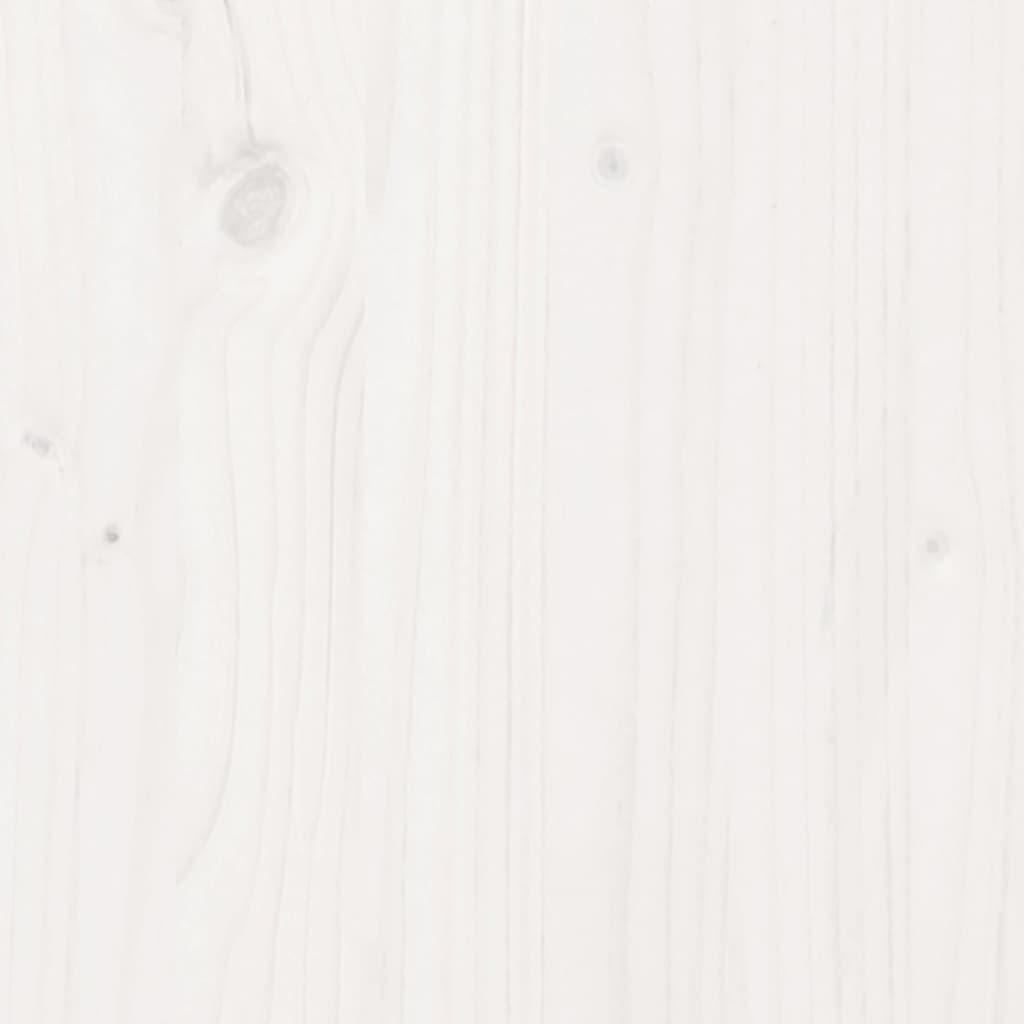Sengeramme uden madras 100x200 cm massivt fyrretræ hvid