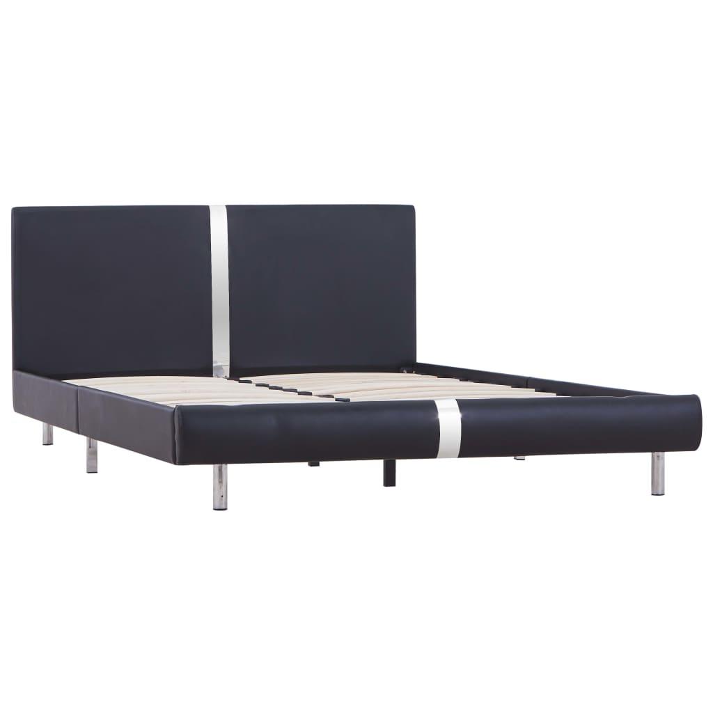 Sengestel uden madras 135x190 cm kunstlæder sort