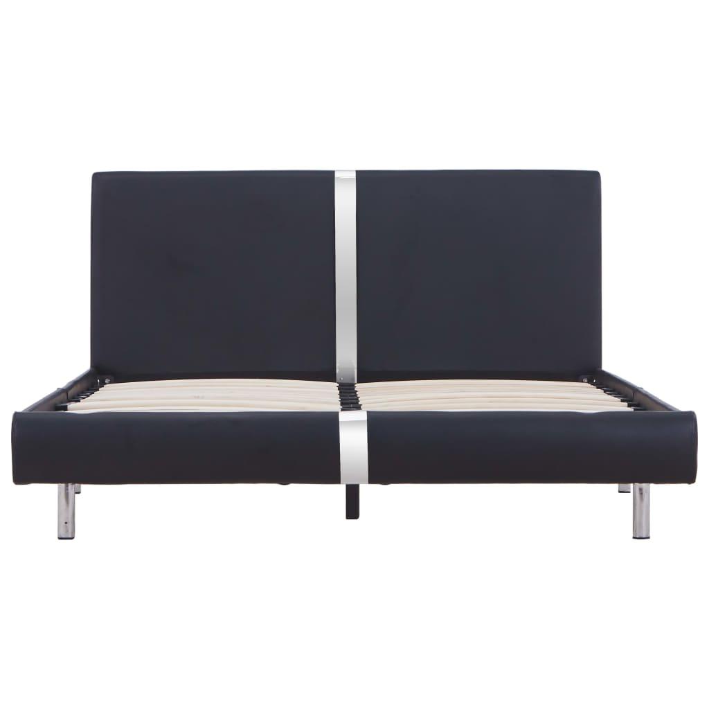 Sengestel uden madras 135x190 cm kunstlæder sort