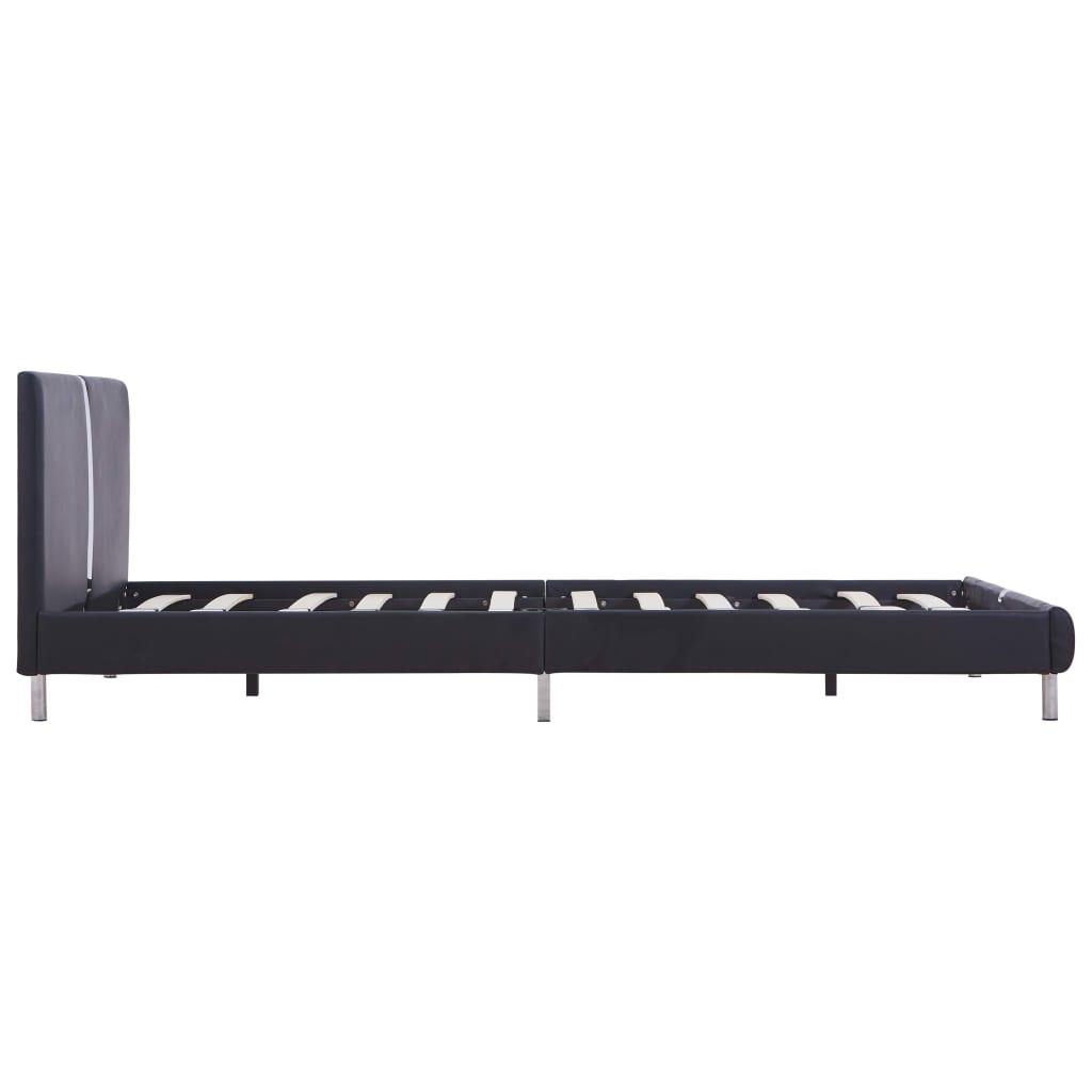 Sengestel uden madras 135x190 cm kunstlæder sort