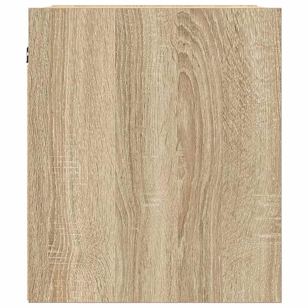 Væghængte sengeborde 2 stk. 38x34x40 cm sonoma-eg