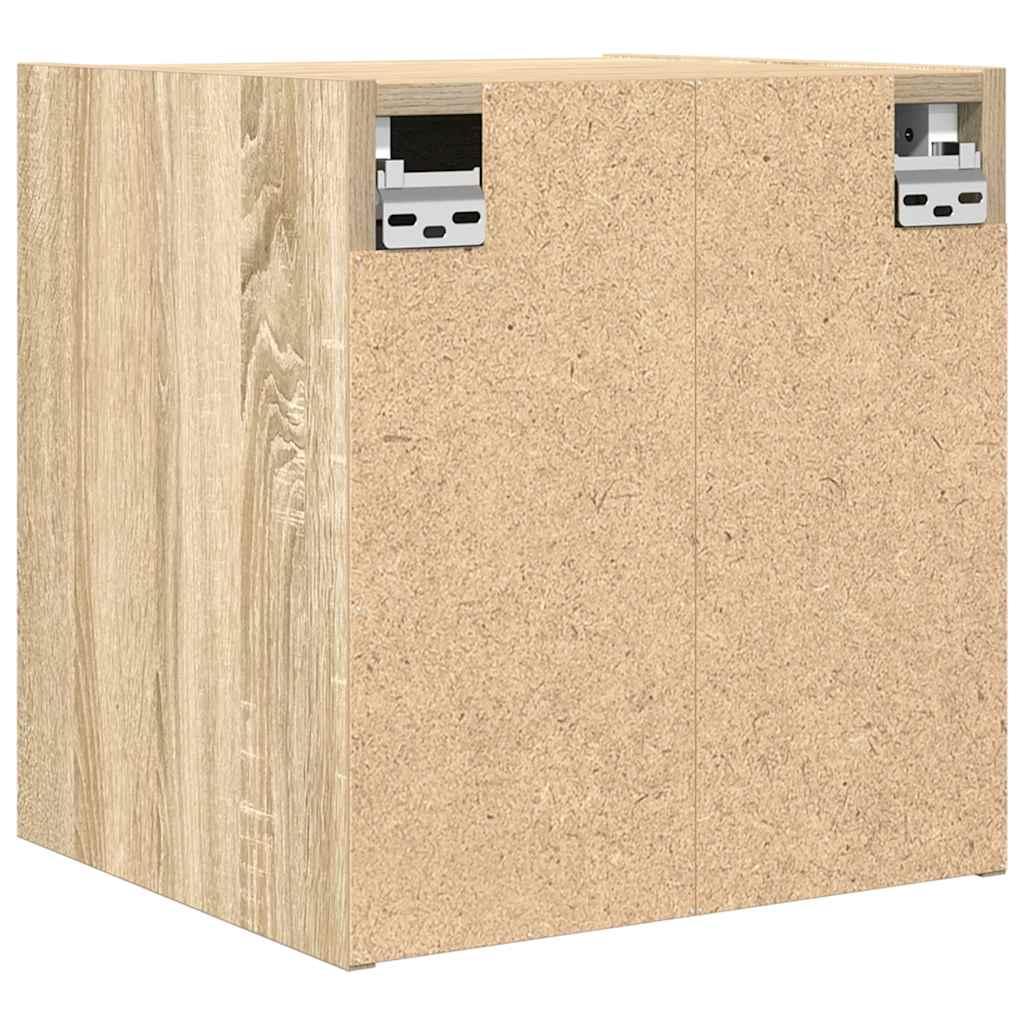 Væghængte sengeborde 2 stk. 38x34x40 cm sonoma-eg