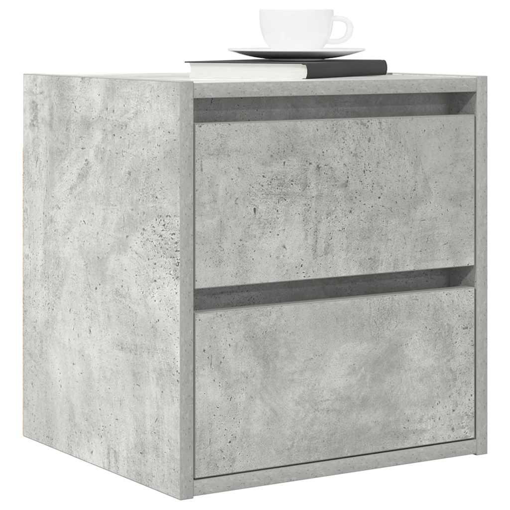 Væghængt sengebord 38x34x40 cm betongrå