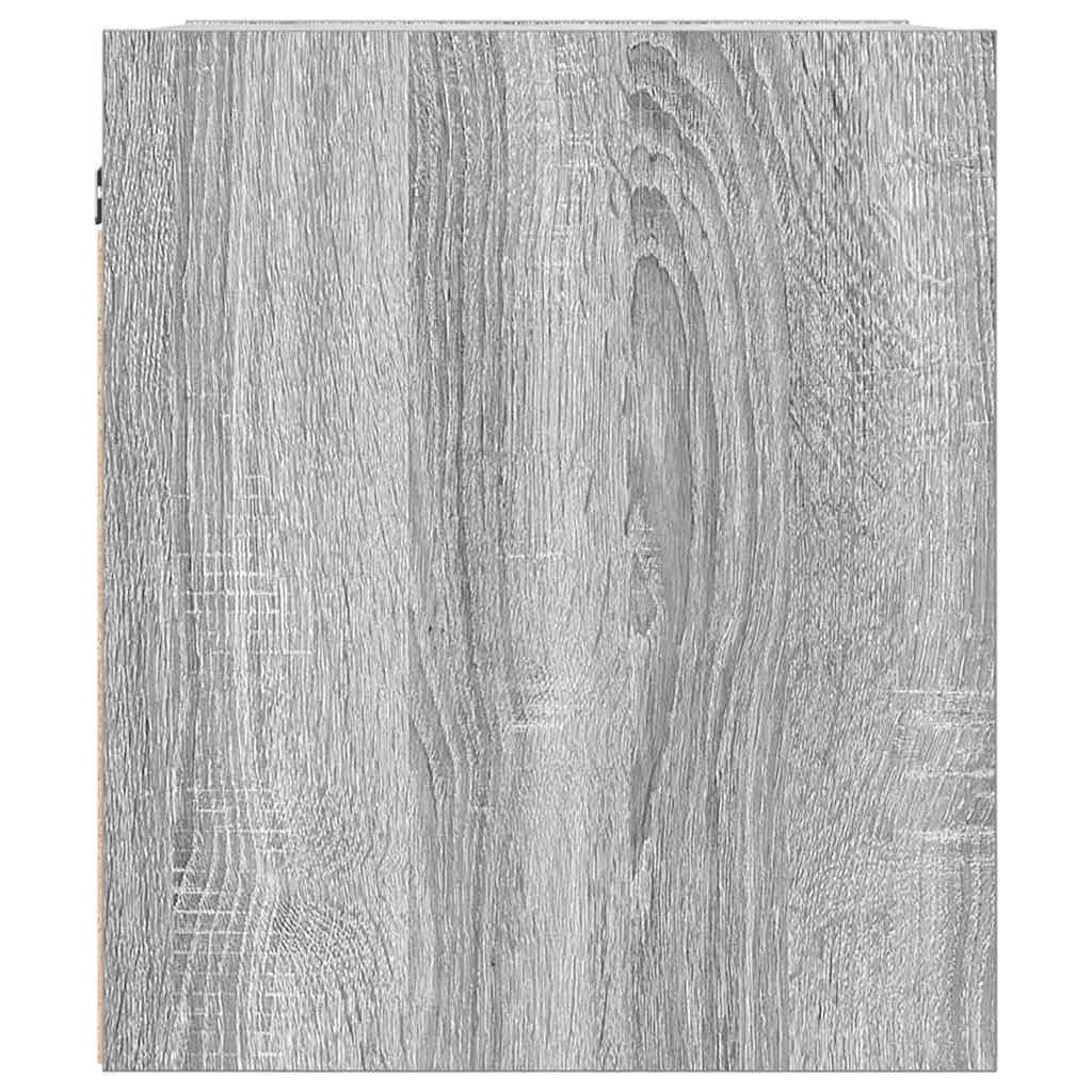 Væghængte sengeborde 2 stk. 38x34x40 cm grå sonoma-eg