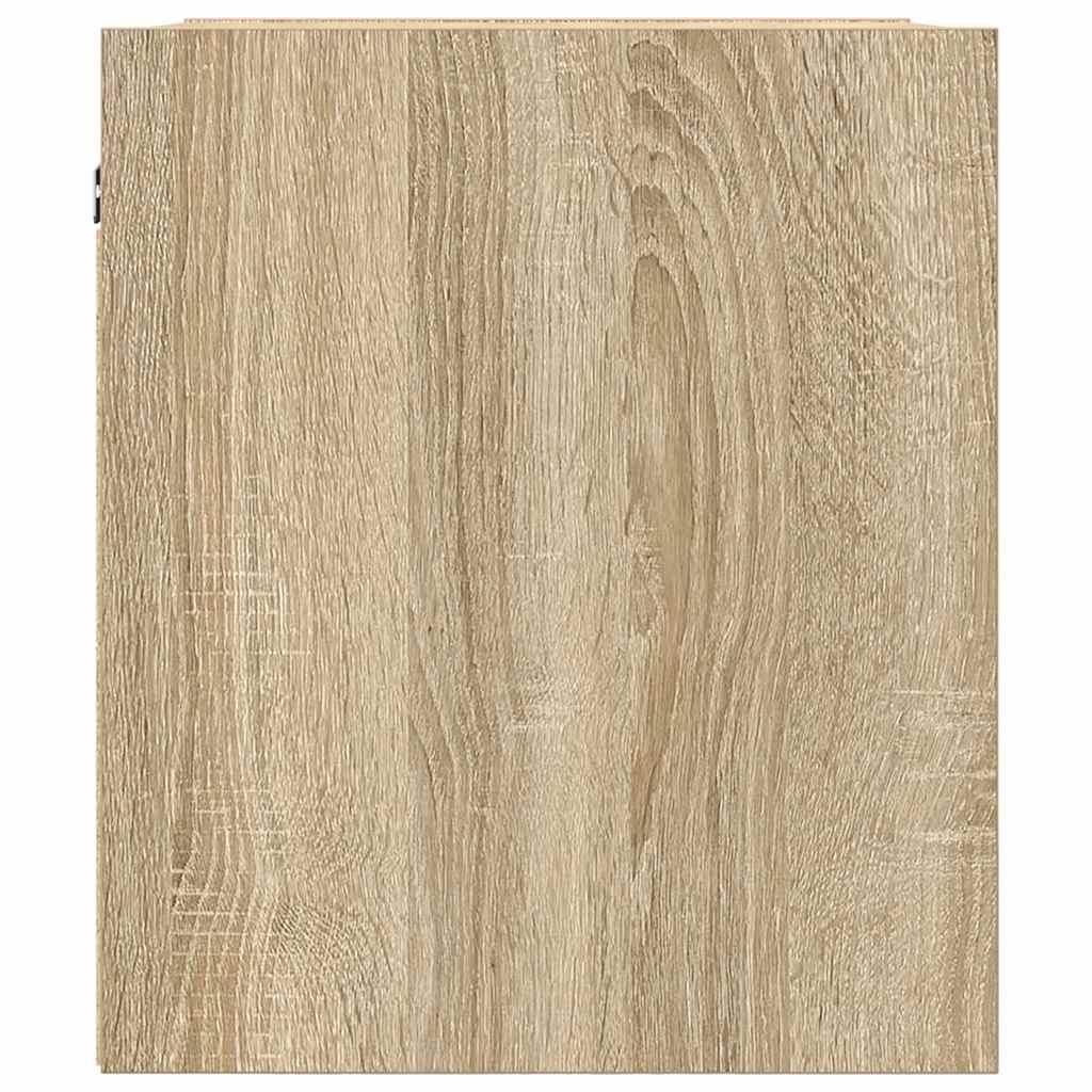 Væghængt sengebord 38x34x40 cm sonoma-eg