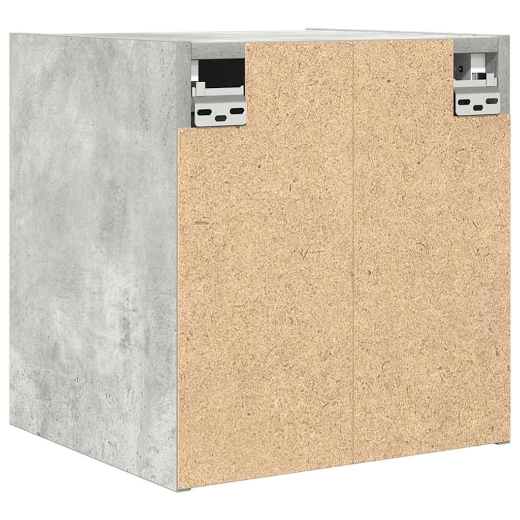 Væghængte sengeborde 2 stk. 38x34x40 cm betongrå
